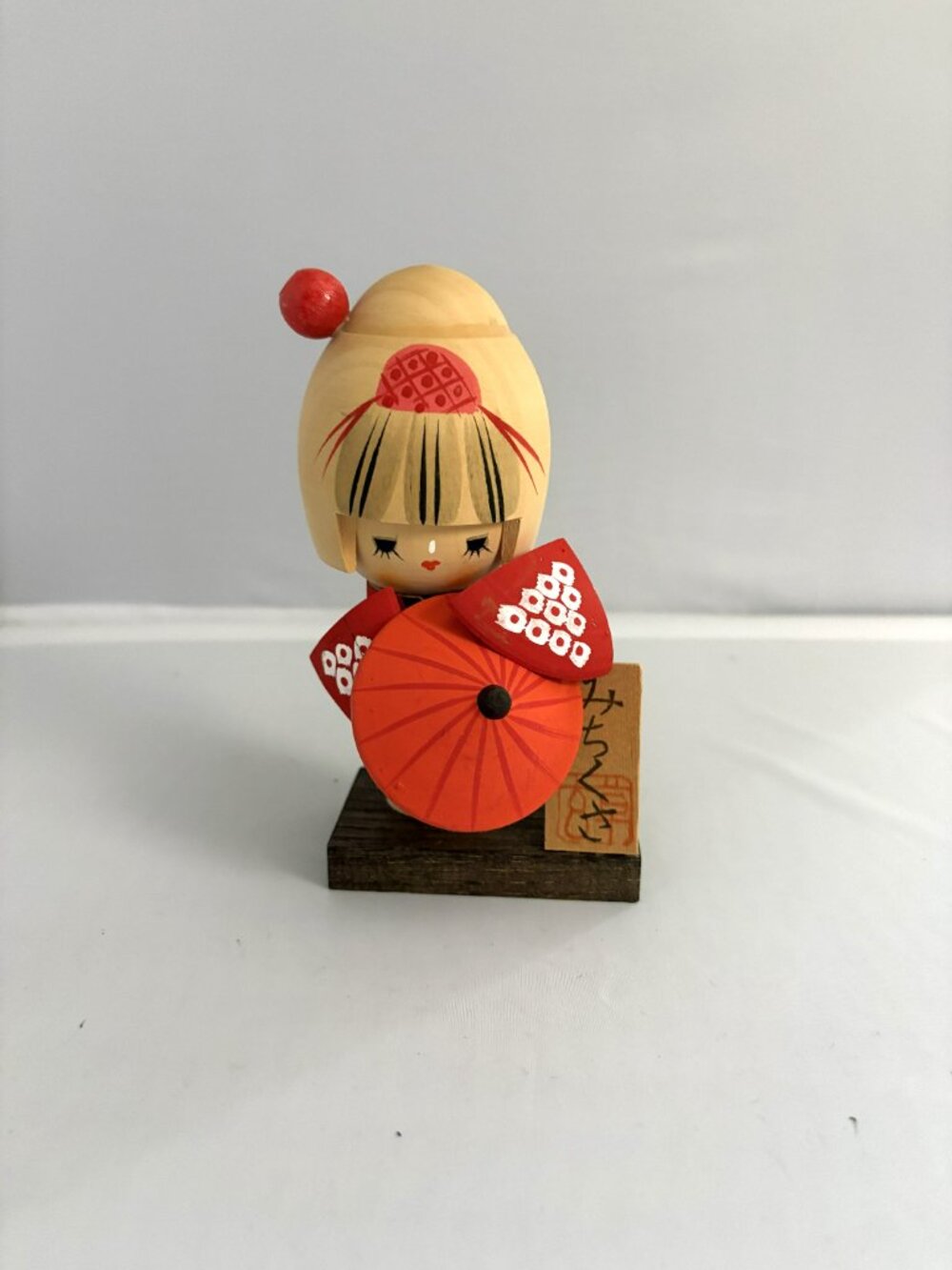 Vintage Japanese Kokeshi Wooden Doll Folk Art Wooden Doll - Picture 5 of 6
